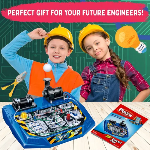 Miniatura 7 de Playz Kit de placa de circuito electrónico con placa de circuito electrónico Playz Advanced Kits STEM para niños