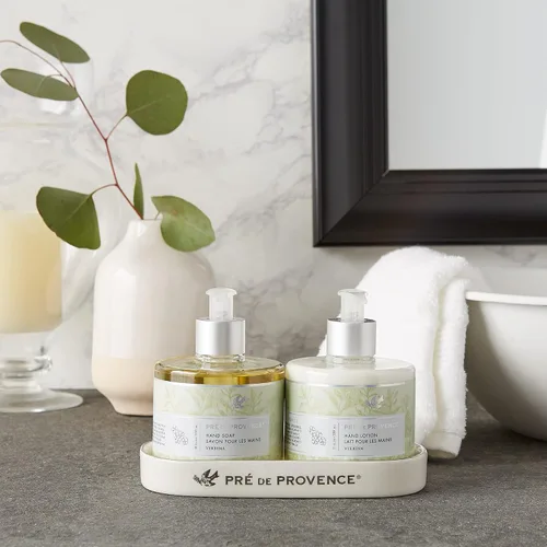 Miniatura 5 de Pre de Provence Collection Loción de manos emoliente suave y sedosa enriquecida con manteca de karité, verbena, 11 onzas líquidas