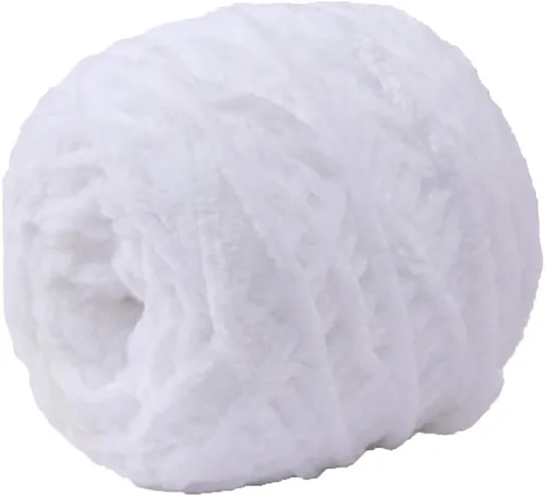Miniatura 25 de Hilo de punto grueso negro, hilo de terciopelo de felpilla, hilo de chenilla gruesa 100% poliéster, tejido de brazo, tejido a mano, tejido