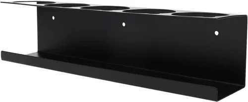 Miniatura 8 de RealPlus Soporte para latas de aerosol en aerosol, soporte para botellas de 5 latas, de acero resistente, montado en la pared, para garaje y espacio