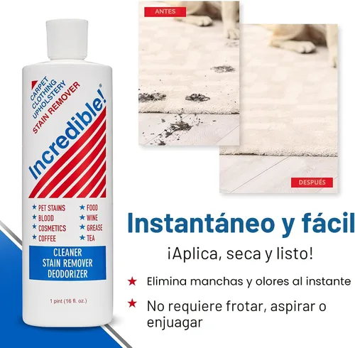 Miniatura 7 de INCREDIBLE! Removedor de manchas – Removedor instantáneo de manchas para manchas nuevas y viejas – Sangre, vino tinto, café, orina, cosméticos