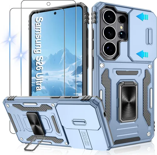 Miniatura 263 de Gritup para Samsung Galaxy S22 Funda con protectores de pantalla HD de 2 paquetes y cubierta deslizante para la cámara, protección contra caídas