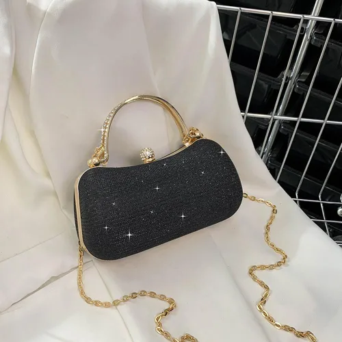 Miniatura 2 de Bolso de mano de noche para mujer, bolsos formales brillantes de noche, bolso de mano para boda, cóctel, graduación, fiesta, bolsa de noche