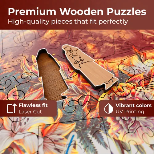 Miniatura 4 de CRAFTHUB Rompecabezas de Harry Potter – Castillo de Hogwarts A3 – Rompecabezas de madera para adultos – 155 piezas de formas únicas – Mercancía