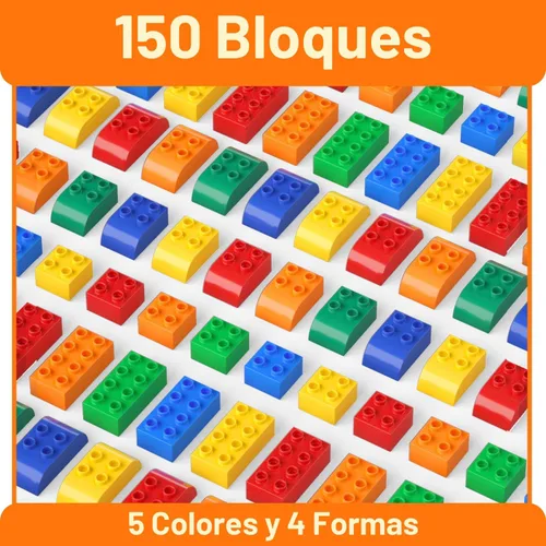 Miniatura 3 de Bloques de construcción para niños pequeños de 2 a 5 años, incluye una placa base, 150 bloques de construcción grandes para niños, juego de bloques