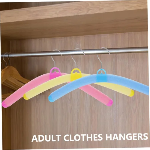 Miniatura 9 de ABOOFAN Perchas de ropa estándar, 10 unidades, perchas para ropa para adultos, ahorro de espacio, abrigo antideslizante