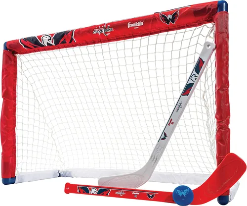 Miniatura 10 de Franklin Sports NHL - Juego de mini hockey para niños, portería de hockey sobre rodilla, pelota + 2 palos, juego de juguetes para interiores