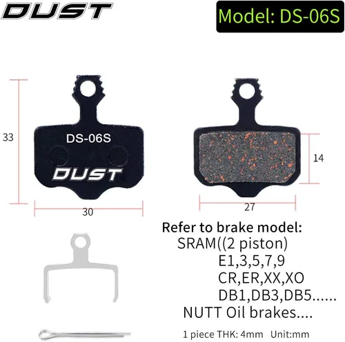 Miniatura 2 de 4 pares de pastillas de freno de disco para bicicleta SRAM Avid Elixir E1 E3 E5 E7 E9 CR XO XX DB1 DB3 DB5 Nutt freno de aceite