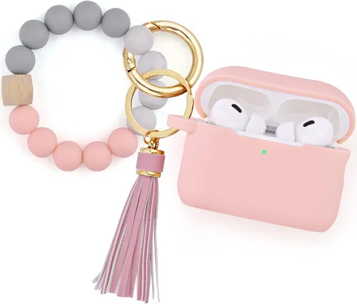 Miniatura 14 de Filoto - Estuche para AirPods Pro de 2ª generación 2022, funda protectora de silicona bonita con llavero de pulsera y accesorios para Apple AirPods