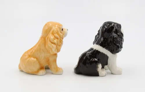 Miniatura 6 de Juego de salero y pimentero de porcelana fina Cocker Spaniel Lovers Dog - Juego de salero y pimentero, 3-1/4 pulgadas de largo