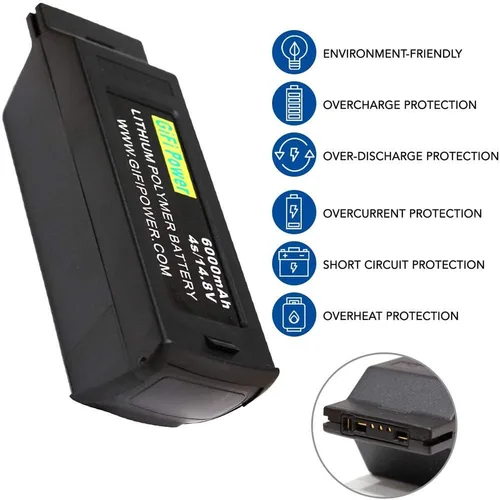Miniatura 3 de Beacon Pet 6000mah 4S 14.8V batería LiPO de alta potencia compatible con YUNEEC Typhoon H Drone (1 paquete)