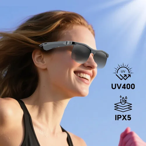 Miniatura 7 de Lentes inteligentes – Gafas Bluetooth para hombres con traducción de 160 idiomas con protección UV con chat GPT lentes inteligentes multifuncionales