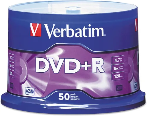 Miniatura 4 de Verbatim Discos DVD+R en Blanco Tinta AZO 4.7GB 16X Discos Grabables - Paquete de 25 Discos
