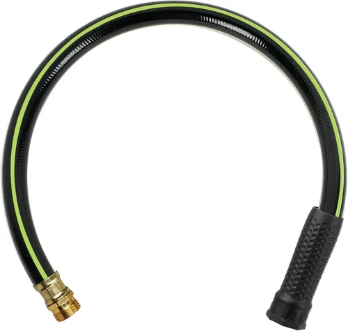 Worth Leader - Manguera de jardín corta de 3/4 pulgadas x 2 pies, tubo de agua de goma de PVC resistente y ligero para agricultura, cuidado del