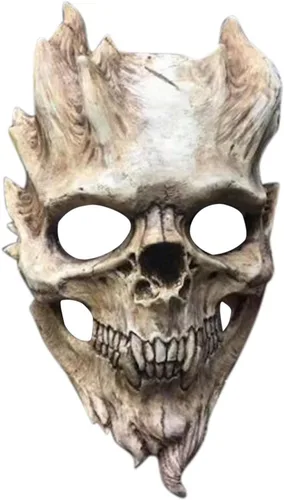 Miniatura 3 de ROTORS Máscara de miedo de Halloween, máscara de diablo fantasma terrorífico, fiesta de baile, máscara bioquímica de zombi alienígena para Halloween