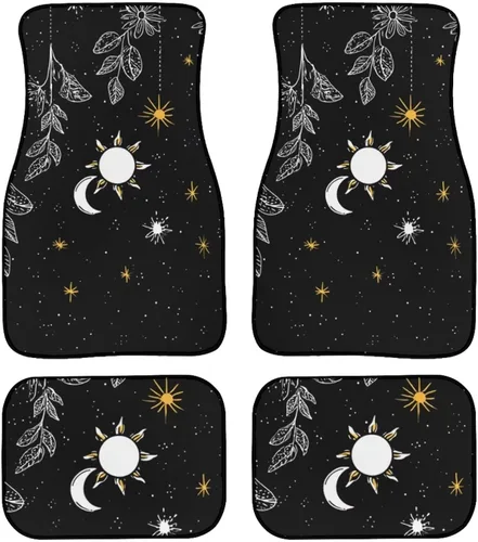 Miniatura 38 de YSTARDREAM Alfombrillas de hongo estrellado para automóvil para todas las estaciones para mujeres y hombres, alfombras de coche estrelladas