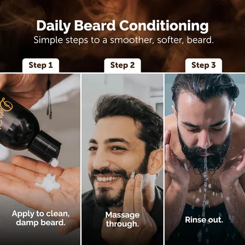 Miniatura 6 de Detroit Grooming Co. Acondicionador de barba con extracto de manzana y aloe vera, suavizante, desenredante e hidratante para barba, 313