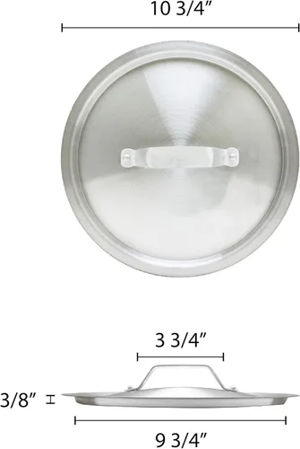 Miniatura 3 de TrueCraftware - Tapa de cacerola de 5-1/2 cuartos de galón de aluminio de 10-7/8 pulgadas de diámetro x 3/8 pulgadas de grosor: tapa de olla