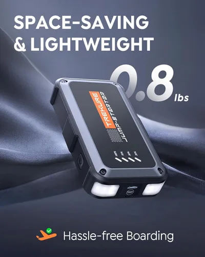 Miniatura 5 de TREKURE Arrancador portátil de batería de automóvil 4000A 16800mAh Caja de arranque, arrancador de batería de automóvil portátil con cables