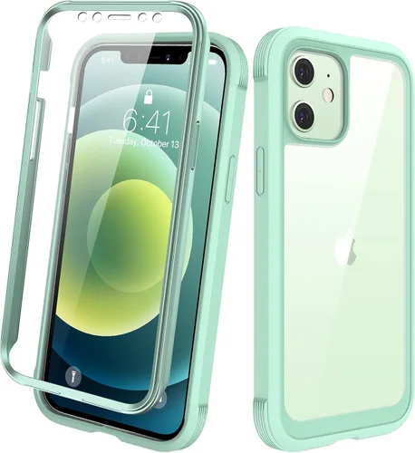 Miniatura 129 de Diaclara - Funda compatible con iPhone 11, carcasa resistente de cuerpo completo con protector de pantalla integrado sensible al tacto y Transparente