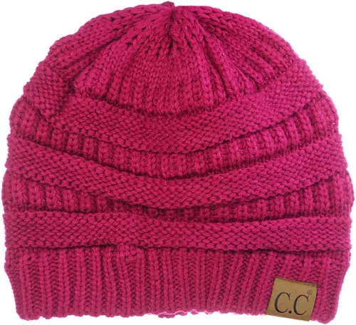 Miniatura 320 de C.C Trendy Warm Chunky Soft Stretch Cable Knit Beanie
