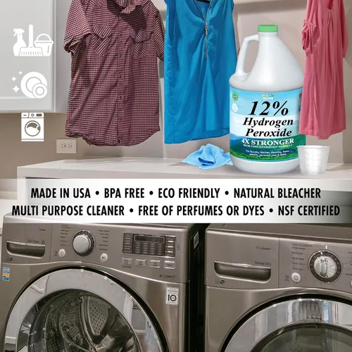 Miniatura 8 de Nature's Freedom Peróxido de hidrógeno al 12%, H2O2 de grado alimenticio y agua purificada solamente, solución de 2 galones
