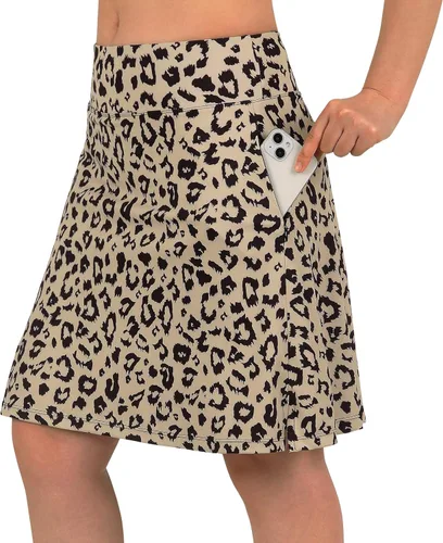 Miniatura 18 de ANIVIVO Faldas pantalón para mujer de 20 pulgadas de longitud a la rodilla, faldas deportivas de pickleball para tenis, golf y pickleball