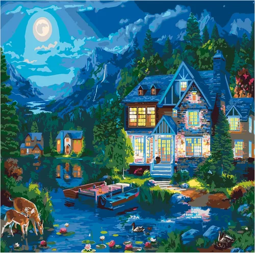 Miniatura 22 de Kit de pintura por números de Ledgebay para adultos: kit de pintura por números para principiantes a avanzados - Divertidos proyectos de arte y Ruta
