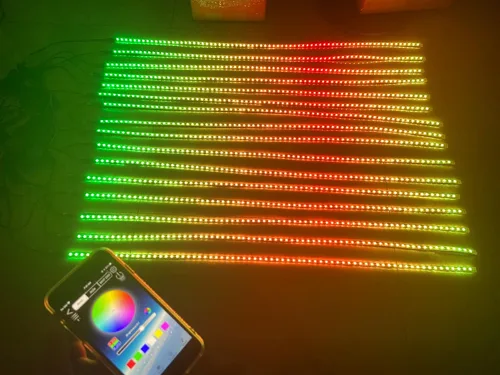 Miniatura 5 de 16 tiras de luz LED RGB de 1 pie (11.8 in/12) – Aplicación de una sola fila de serie de flujo de color de ensueño + control remoto apto para Polaris