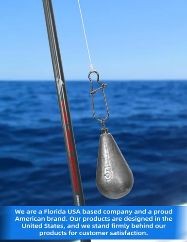 Miniatura 4 de BLUEWING Pesas de pesca giratorias de fundición de 1/2oz-8oz Drop Shot Dipsey plomo agua salada
