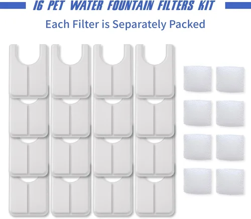 Miniatura 5 de Fuente de agua de cerámica para gatos, dispensador automático de agua para mascotas, filtros de fuente de bebida para mascotas, 16