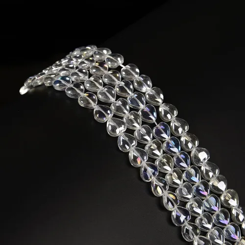 Miniatura 2 de JM Design Claro AB cristal forma de corazón granos tamaño 0.315 in 15.5 '' hebra para la fabricación de joyas
