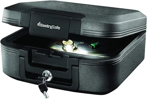 SentrySafe - Caja ignífuga e impermeable con cerradura de llave