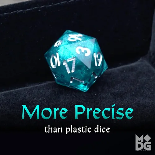 Miniatura 5 de FanRoll by Metallic Dice Games - Juego de dados DND de extracto de maná y elixir de núcleo líquido, dados para juegos de rol para Calabozos