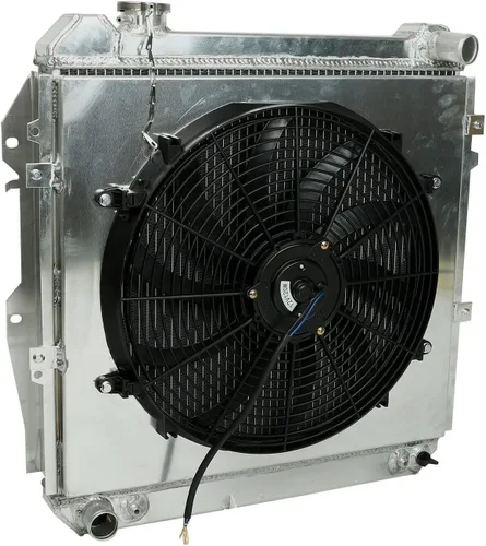 Miniatura 16 de Full T-6061 - Radiador de refrigeración ligero de 3 filas de núcleo de aluminio para radiador de caja fría, herramienta reflectora compatible