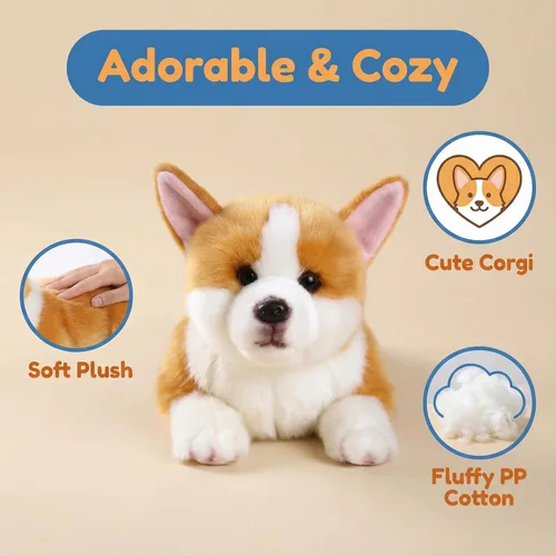 Miniatura 2 de CU-MATE Perro de peluche para niñas y niños (Louie Welsh Corgi)