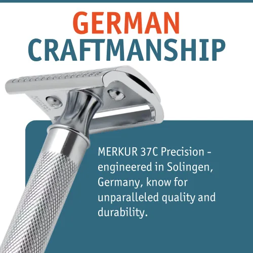 Miniatura 4 de Rasuradora de seguridad Merkur-razor 37c, cromado con barra inclinada