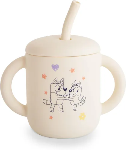 Miniatura 13 de mushie - Taza de entrenamiento de silicona 100% y pajita para niños pequeños 6 meses en adelante (Ballenas)