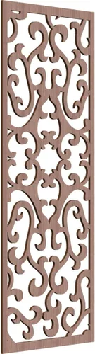 Miniatura 154 de Smithfield Paneles de pared decorativos de madera con calado, 13 3/8 pulgadas de ancho x 34 3/8 pulgadas de alto x 3/8 de alto, roble rojo rojo