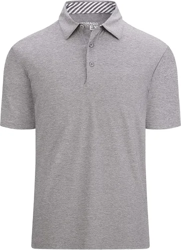 Alex Vando - Camisa de golf para hombre con absorción de humedad, de secado rápido, manga corta, informal, camisa tipo polo
