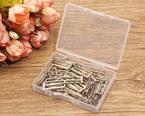 Miniatura 3 de Tupalizy Ganchos de metal para brasier para coser bikini halter tops traje de baño, lencería, traje de baño, diapositivas de ajuste, 60