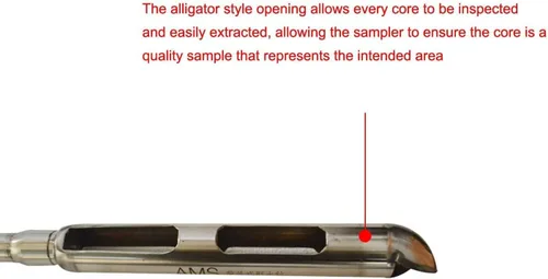 Miniatura 4 de INTBUYING Sonda de prueba de suelo de 40 pulgadas con eyector de muestra de 11.8 pulgadas y pedal de pie y mango de goma de 2 pulgadas de diámetro