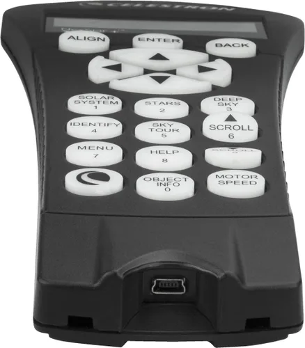 Miniatura 2 de Celestron 93982 NexStar+ Control de mano, compatible con todos los telescopios NexStar montados ecuatorialmente (EQ), negro