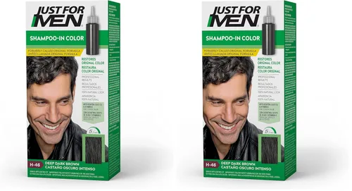 Miniatura 11 de Just For Men Champú en color (antes fórmula original), tinte de cabello para hombre con queratina y vitamina E para un cabello más fuerte, marrón