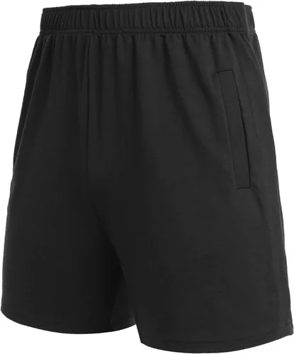 Miniatura 3 de Deyeek Pantalones cortos unisex con cierre lateral y bolsillos para hombre, pantalones cortos deportivos de algodón para después de la cirugía