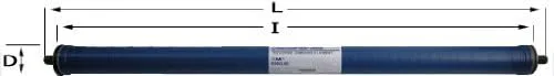 Elemento de membrana de ósmosis inversa 2.5x40 para agua del grifo | Alto flujo 1200 GPD a 225 psi | 99.5% de rechazo | Membrana RO comercial de
