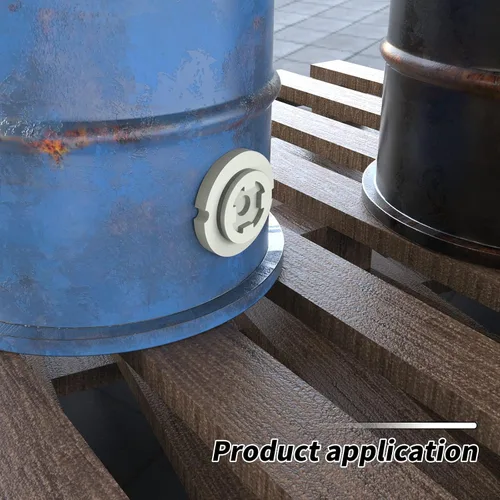 Miniatura 7 de TAISHER 2 piezas Adaptador Conector de Tanque de Mamparo de 1-1/2" en ABS blanco con tapones y junta para tanque de agua, barriles de lluvia