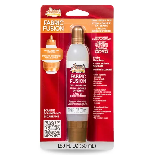 Aleene's Fabric Fusion 40670 - Bolígrafo de doble extremo, 1.69 fl oz, pegamento permanente para tela, solución sin costura