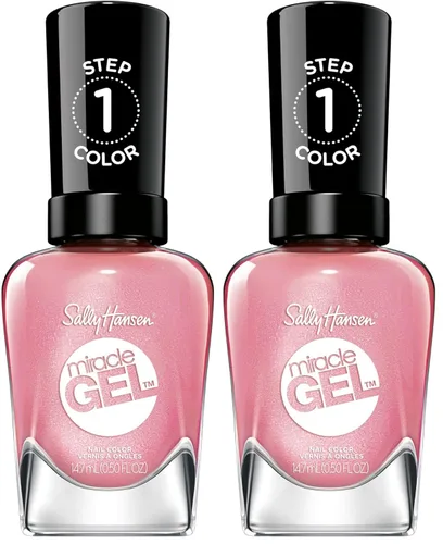 Miniatura 21 de Sally Hansen Miracle Gel Supercharged Pinks Esmalte de uñas Fórmula similar a gel de calidad de salón, sistema de dos pasos, no necesita luz UV