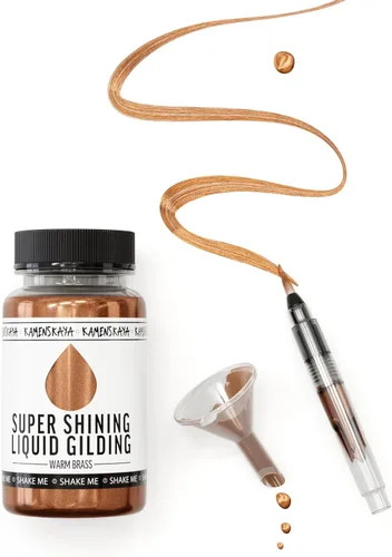 Miniatura 16 de KAMENSKAYA Liquid Silver Leaf Paint - Hoja líquida plateada de secado rápido a base de alcohol, 0.68 fl oz (0.7 fl oz)